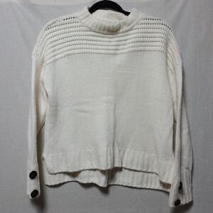 Mossimo Dutti Sweater Womens Size XS Cream Ivory Boxy Oversized READ